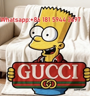 Bart Simpson Gucci GG - Monogram Sofa Throw Blankets GGJY (2)